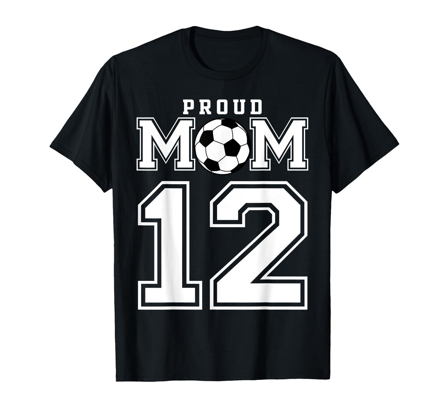 Number 12 Custom Proud Soccer Futbol T-Shirt - Trendy Graphic for Adults - T-Shirt, Sweatshirt, Hoodie