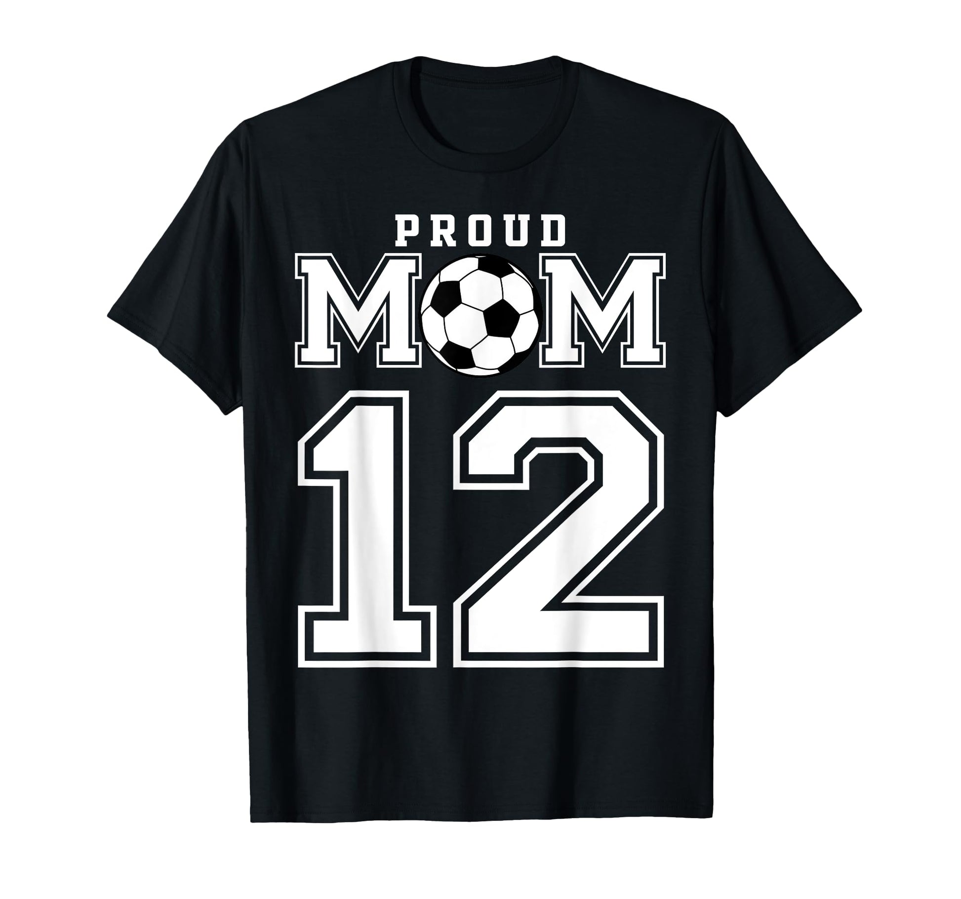 Number 12 Custom Proud Soccer Futbol T-Shirt - Trendy Graphic for Adults - T-Shirt, Sweatshirt, Hoodie