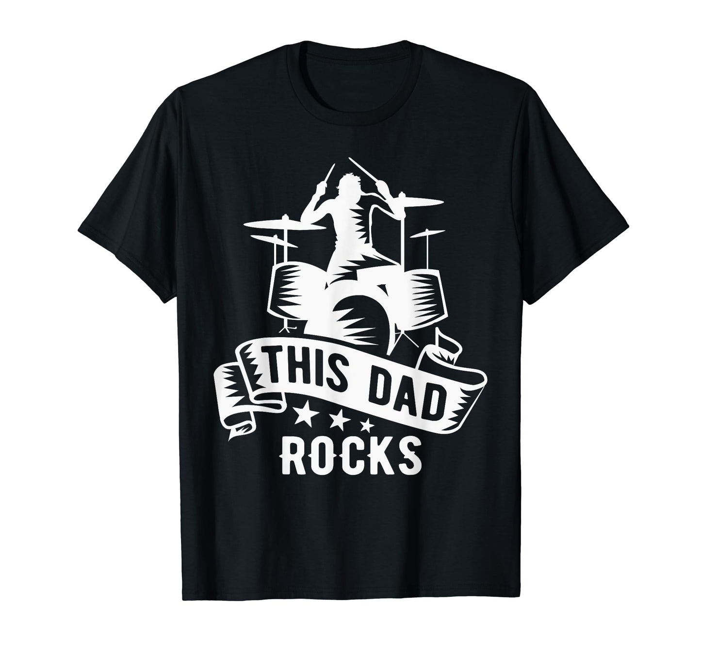 This Dad Rocks Drums Drumming Father T-Shirt - Fun Novelty Design Unisex - T-Shirt, Sweatshirt, Hoodie