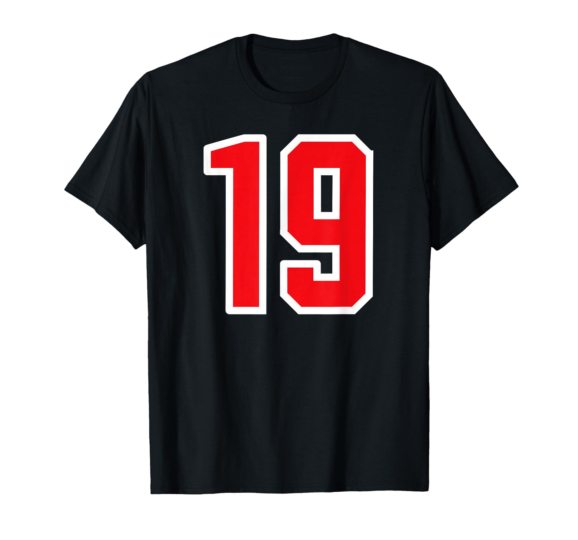 White Red Sport Team Number 19 T-Shirt - Streetwear Style Unisex - T-Shirt, Sweatshirt, Hoodie