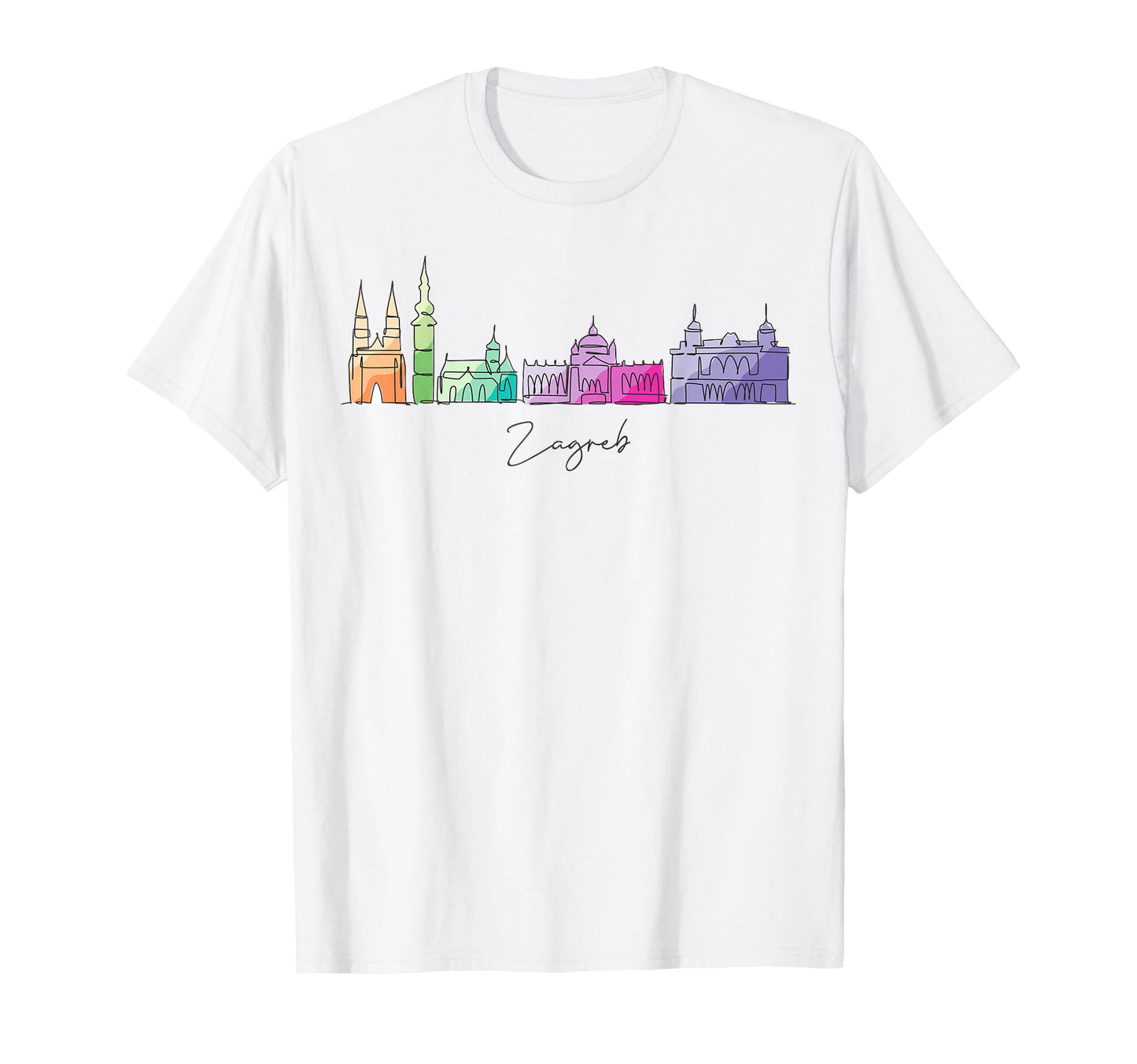 Travel Europe Croatia Zagreb Family T-Shirt - Custom Art Print for Adults - T-Shirt, Sweatshirt, Hoodie