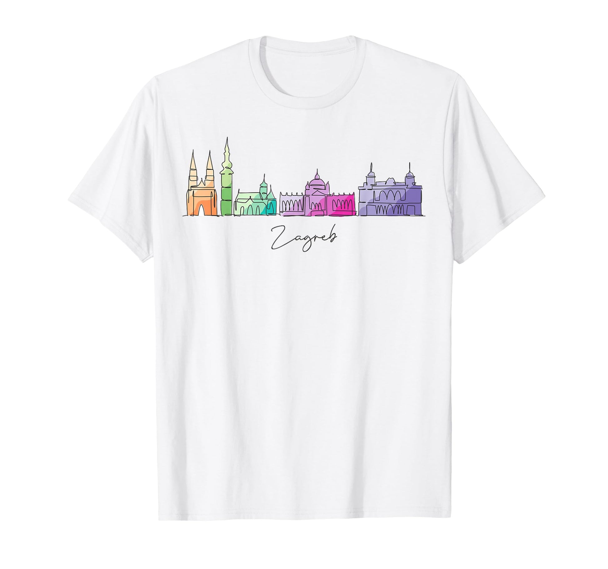 Travel Europe Croatia Zagreb Family T-Shirt - Custom Art Print for Adults - T-Shirt, Sweatshirt, Hoodie