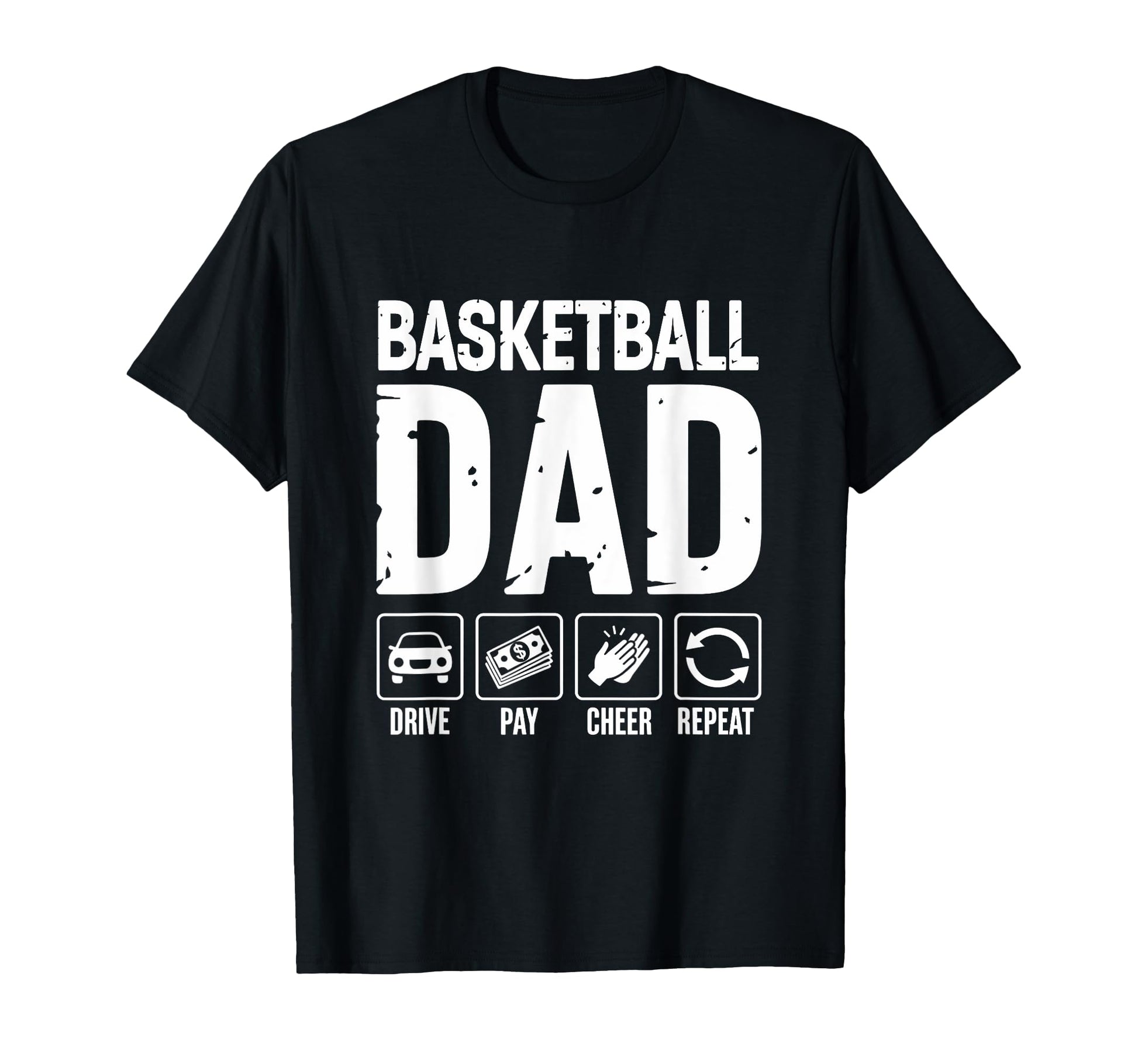 Basketball Dad Drive Pay Cheer Dad T-Shirt - Custom Art Print for Adults - T-Shirt, Sweatshirt, Hoodie