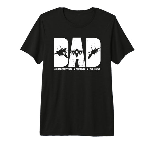 Air Force Vet Dad Proud Military T-Shirt - Fun Novelty Design Men Women - T-Shirt, Sweatshirt, Hoodie
