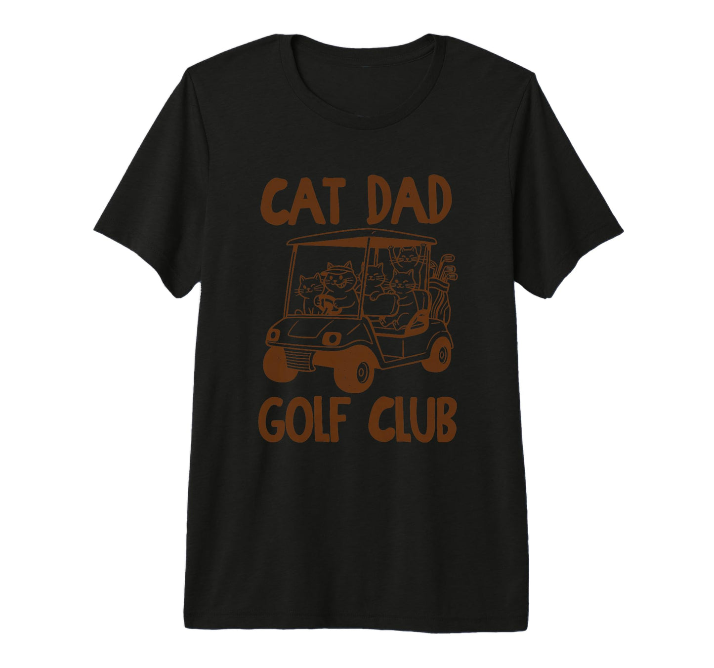 Funny Cat Dad Golf Cart Cat Dad Golf T-Shirt - Graphic Print Men Women - T-Shirt, Sweatshirt, Hoodie