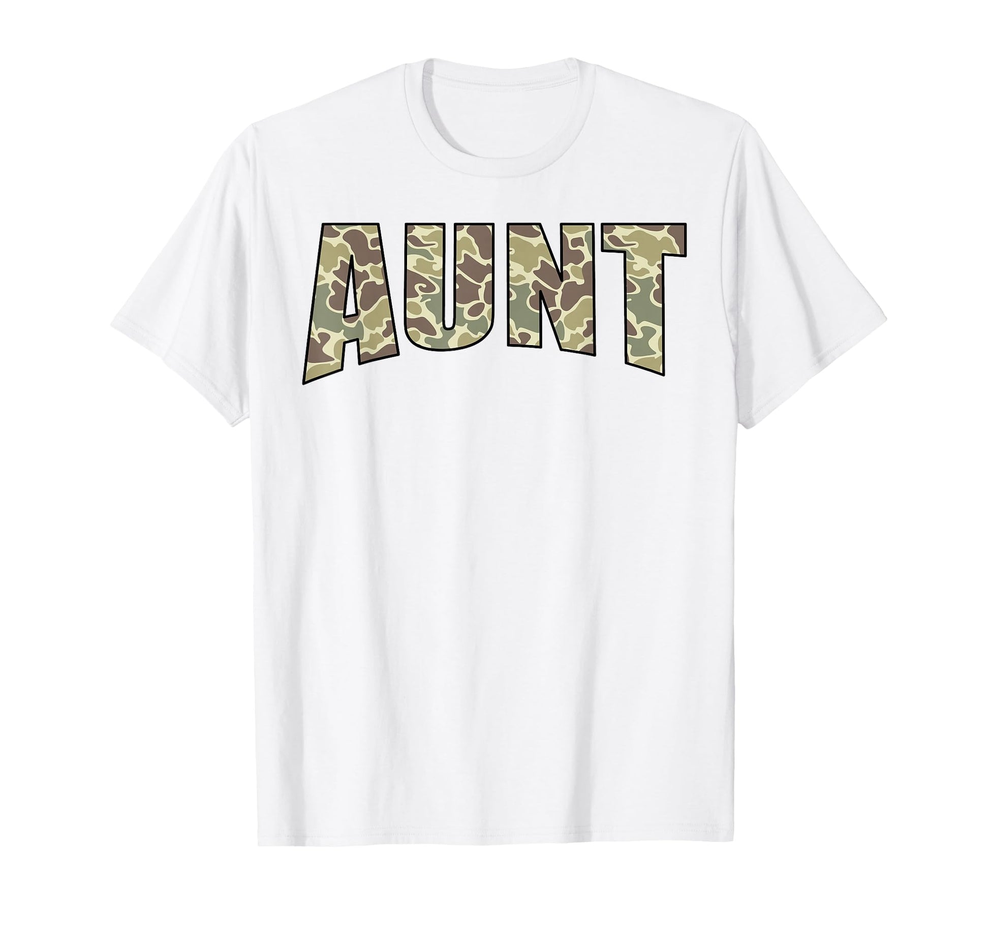 Aunt Camo Us Flag Old Camouflage T-Shirt - Trendy Graphic for Adults - T-Shirt, Sweatshirt, Hoodie
