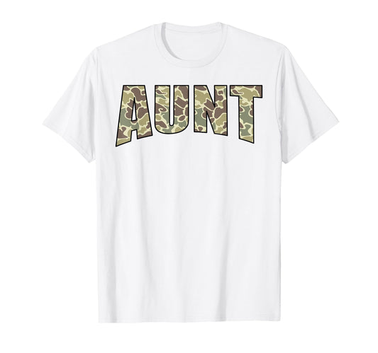 Aunt Camo Us Flag Old Camouflage T-Shirt - Trendy Graphic for Adults - T-Shirt, Sweatshirt, Hoodie