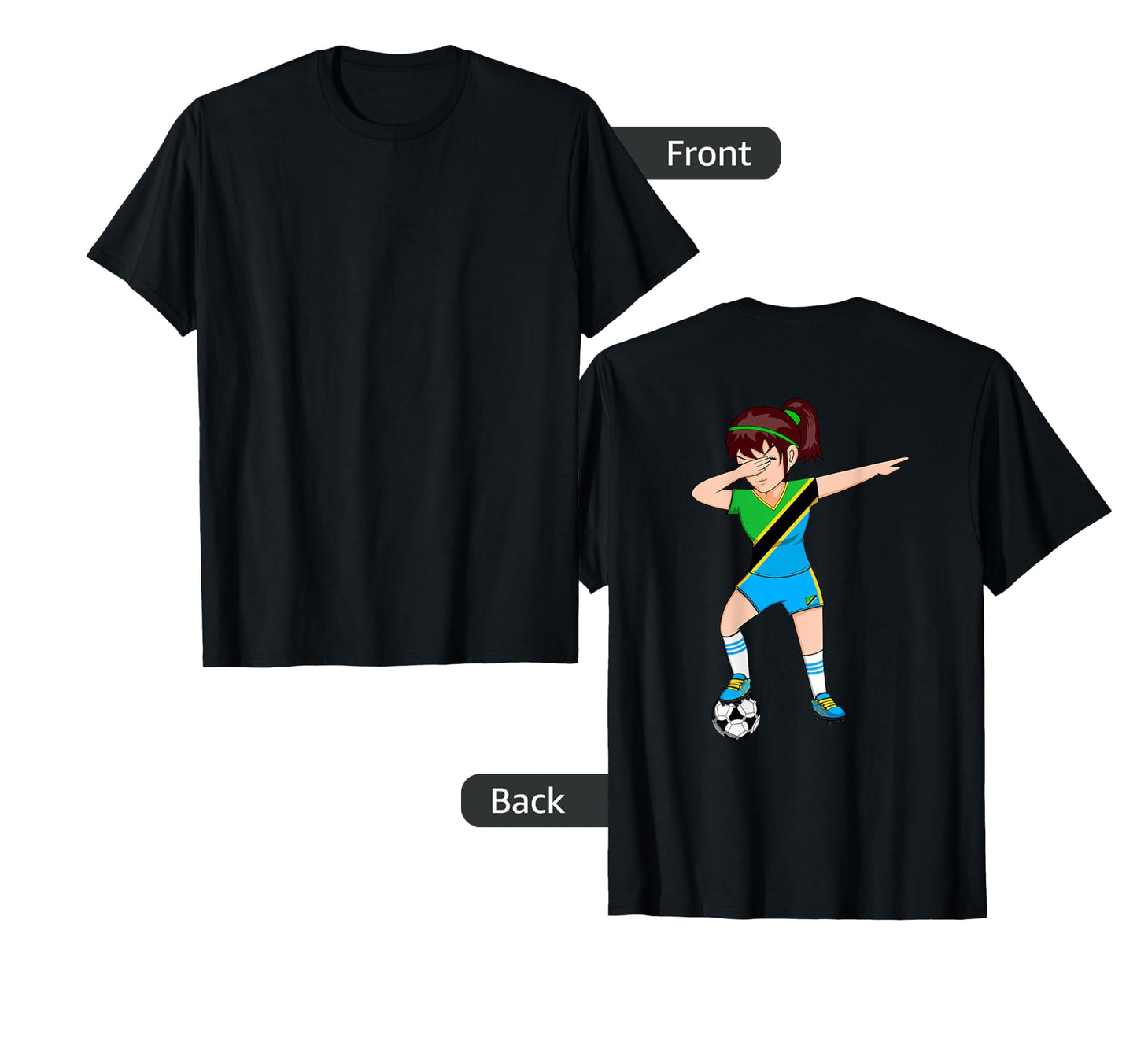 Dabbing Soccer Tanzania Jersey Tanzanian T-Shirt - Graphic Print Men Women - T-Shirt, Sweatshirt, Hoodie