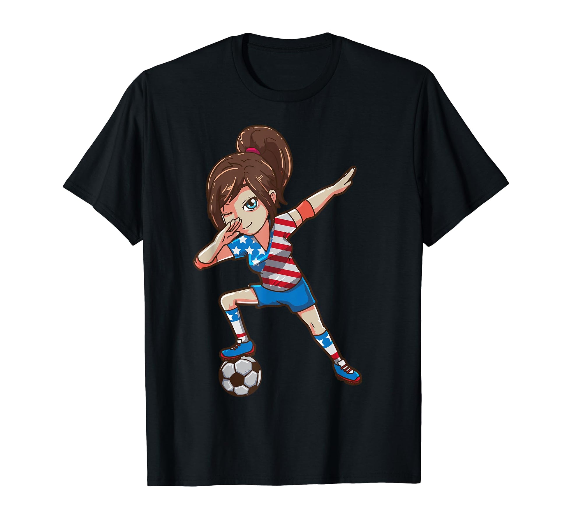 Soccer Fan Usa American Flag T-Shirt - Casual Everyday Wear for Adults - T-Shirt, Sweatshirt, Hoodie