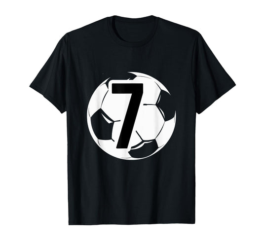7 Soccer Birthday Gift Soccer Fan T-Shirt - Unique Graphic Men Women - T-Shirt, Sweatshirt, Hoodie