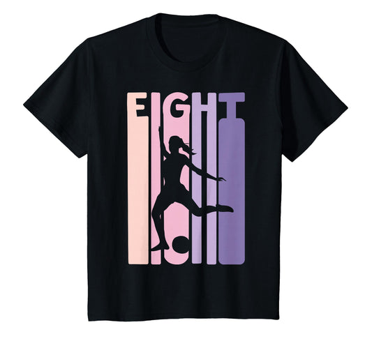 8 Years Soccer Gift 8Th Birthday T-Shirt - Minimalist Print Men Women - T-Shirt, Sweatshirt, Hoodie