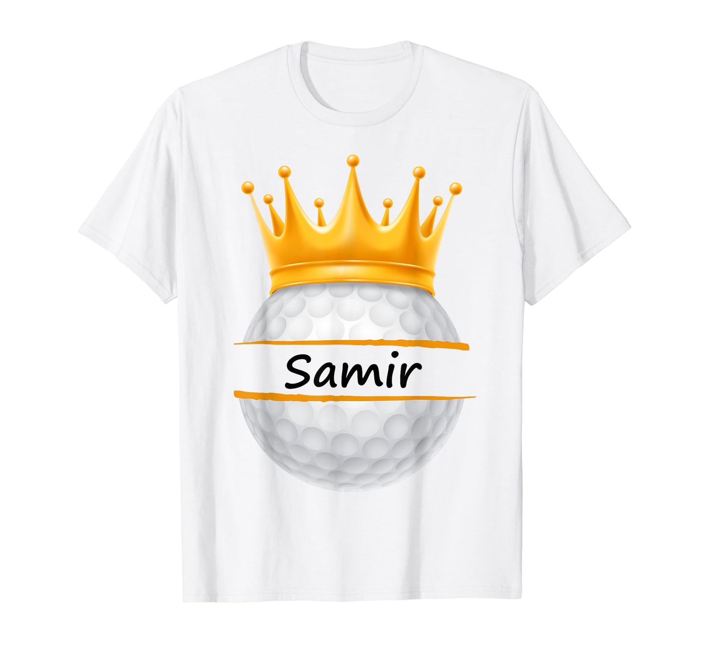 Novelty Golf Personalized Name Samir T-Shirt - Minimalist Print for Adults - T-Shirt, Sweatshirt, Hoodie