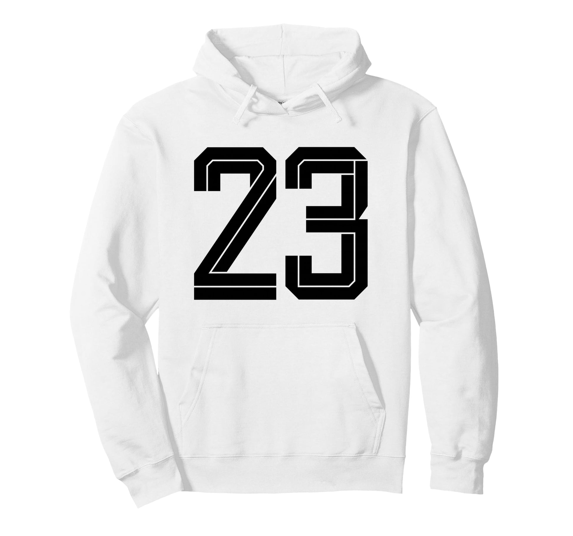 23 White Number 23 Sports Fan Soccer Hoodie - Trendy Graphic Unisex - T-Shirt, Sweatshirt, Hoodie