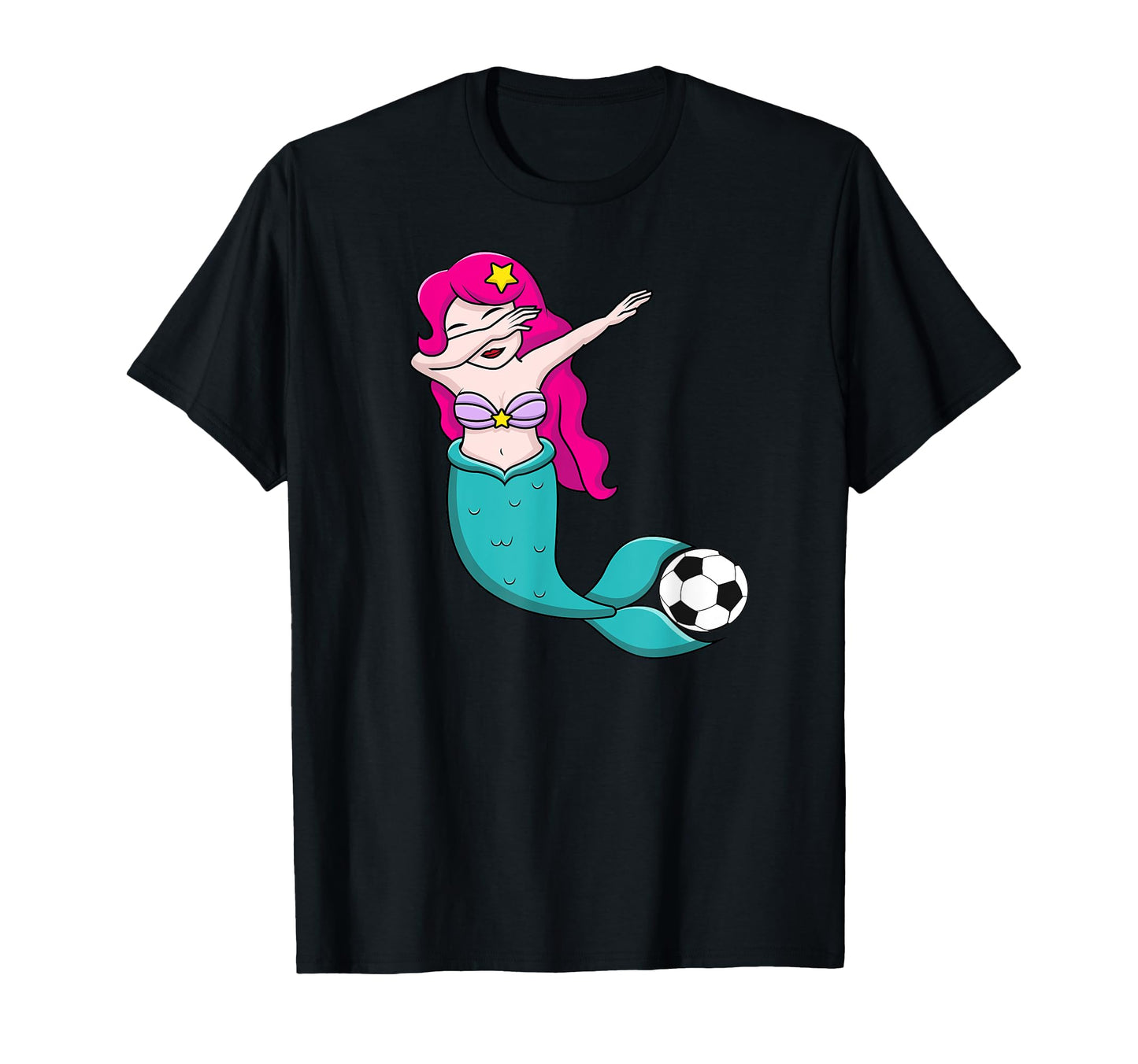 Dabbing Mermaid Soccer Soccer Gift T-Shirt - Graphic Print Men Women - T-Shirt, Sweatshirt, Hoodie