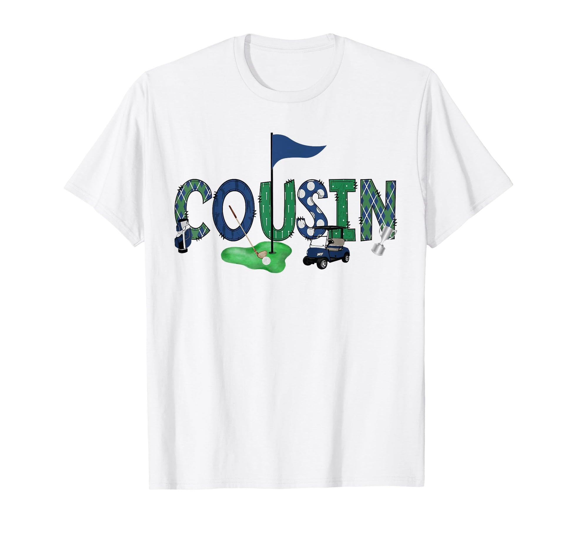 Cousin Birthday Hole One Golf Sport T-Shirt - Minimalist Print Men Women - T-Shirt, Sweatshirt, Hoodie