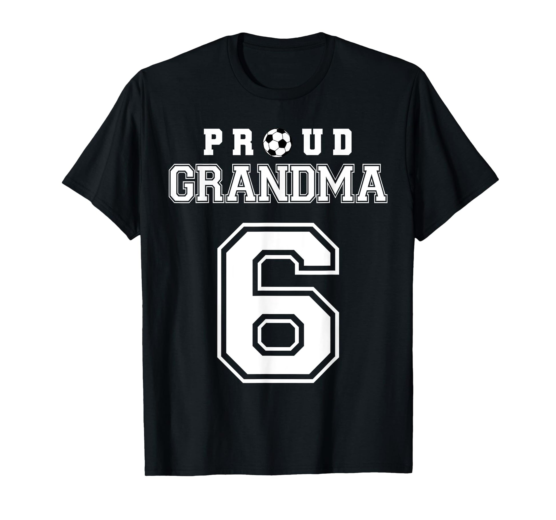 Number 6 Custom Proud Soccer Futbol T-Shirt - Minimalist Print for Adults - T-Shirt, Sweatshirt, Hoodie