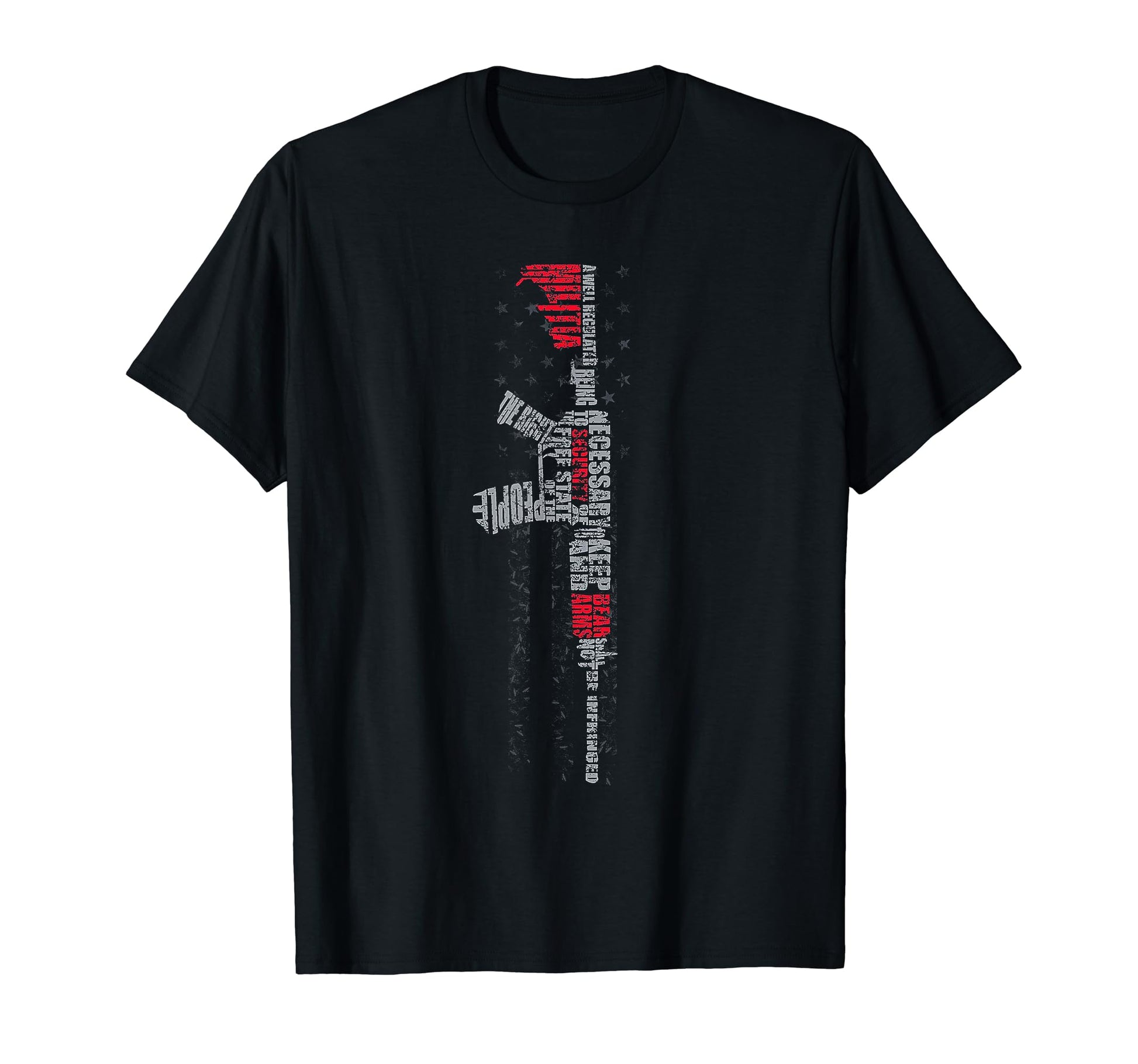 Funny Second Amendment Rifle Typographic T-Shirt - Minimalist Print Unisex - T-Shirt, Sweatshirt, Hoodie