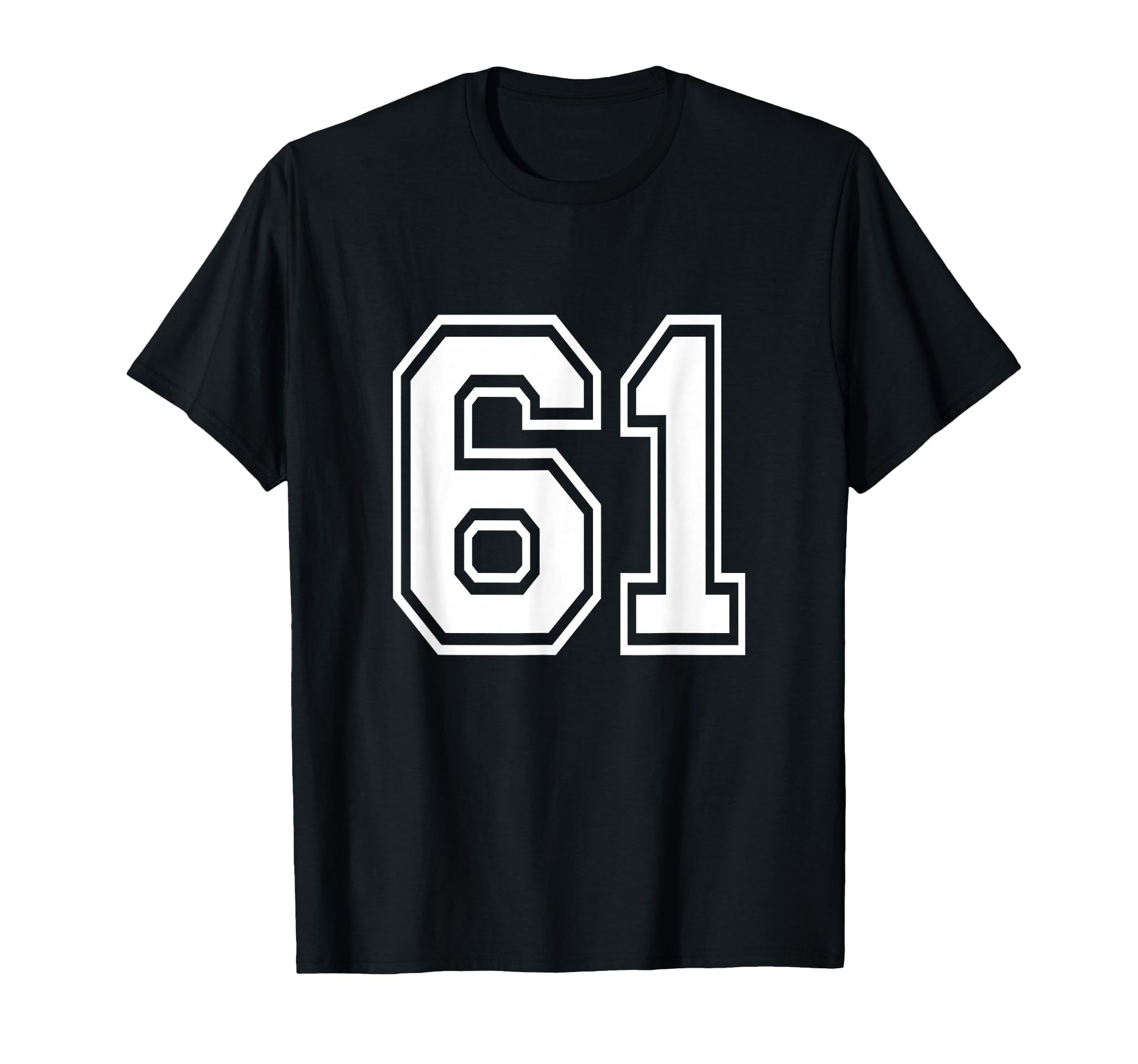 Number 61 Varsity Sports Team Jersey T-Shirt - Trendy Graphic for Adults - T-Shirt, Sweatshirt, Hoodie