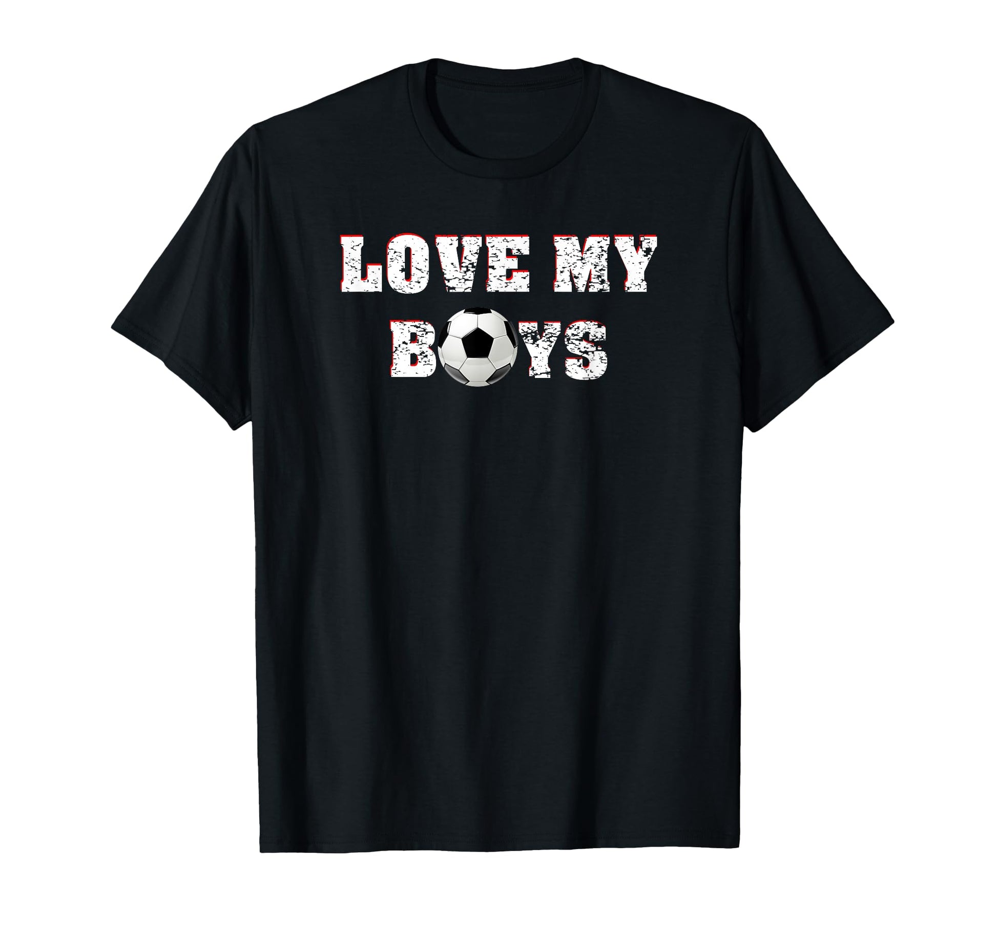 Love My Mom Dad Soccer Cheer Ladies T-Shirt - Trendy Graphic for Adults - T-Shirt, Sweatshirt, Hoodie