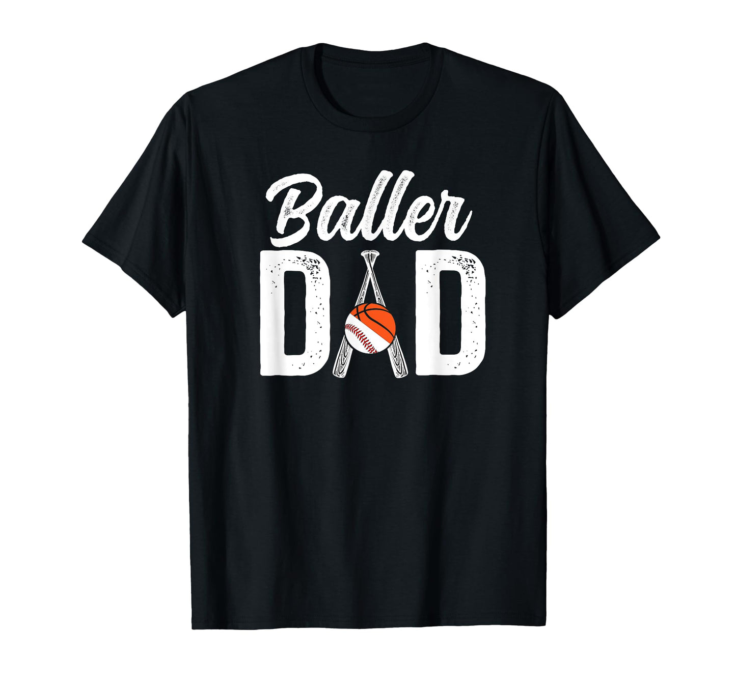 Baller Dad Proud Baseball T-Shirt - Fun Novelty Design for Adults - T-Shirt, Sweatshirt, Hoodie