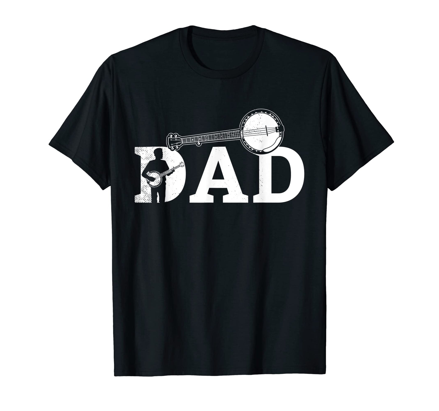 Mens Banjo Musician Dad Artsy Art T-Shirt - Custom Art Print Men Women - T-Shirt, Sweatshirt, Hoodie