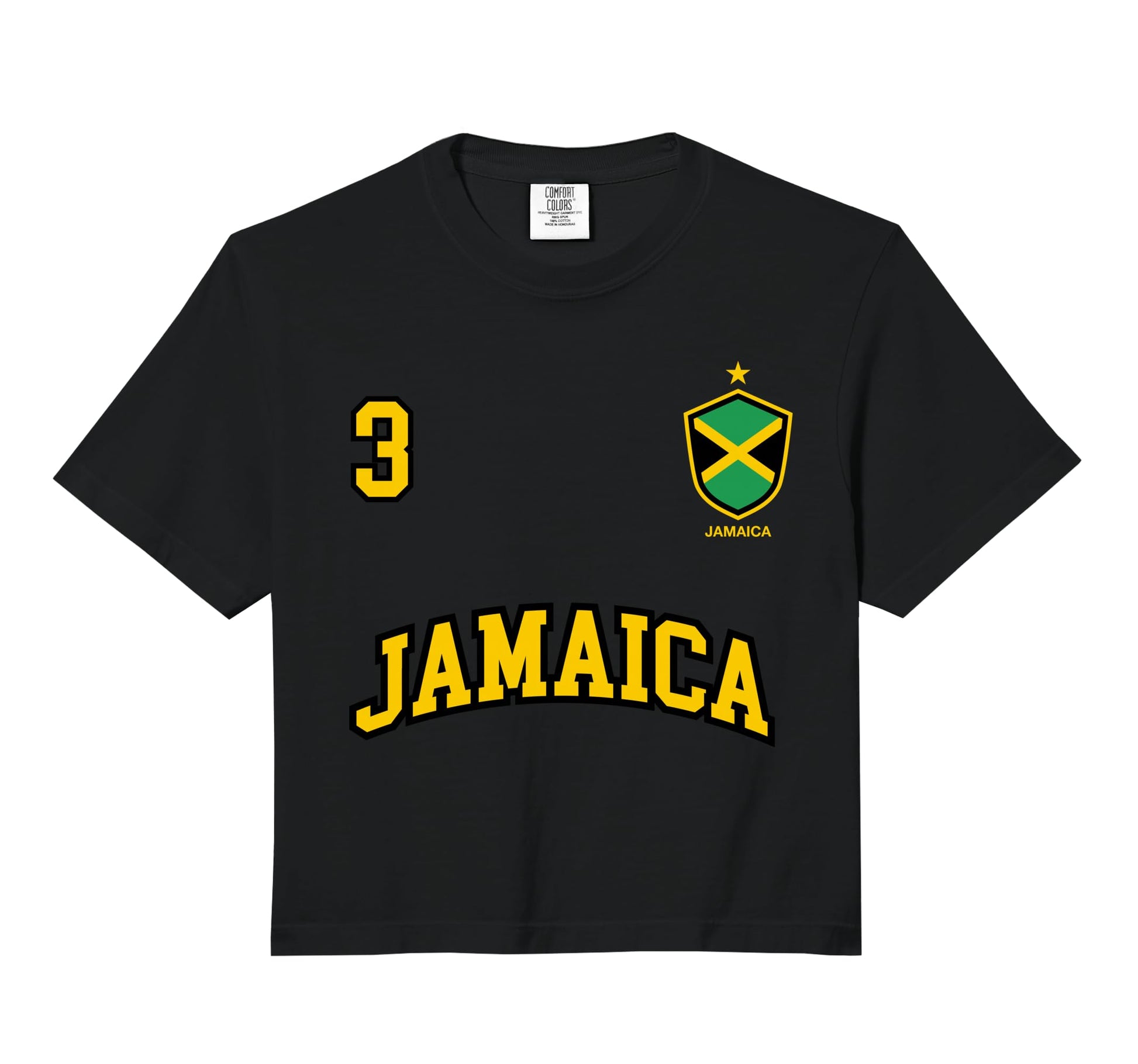 Jamaica Number 3 Soccer Team Sports Hoodie - Streetwear Style for Adults - T-Shirt, Sweatshirt, Hoodie