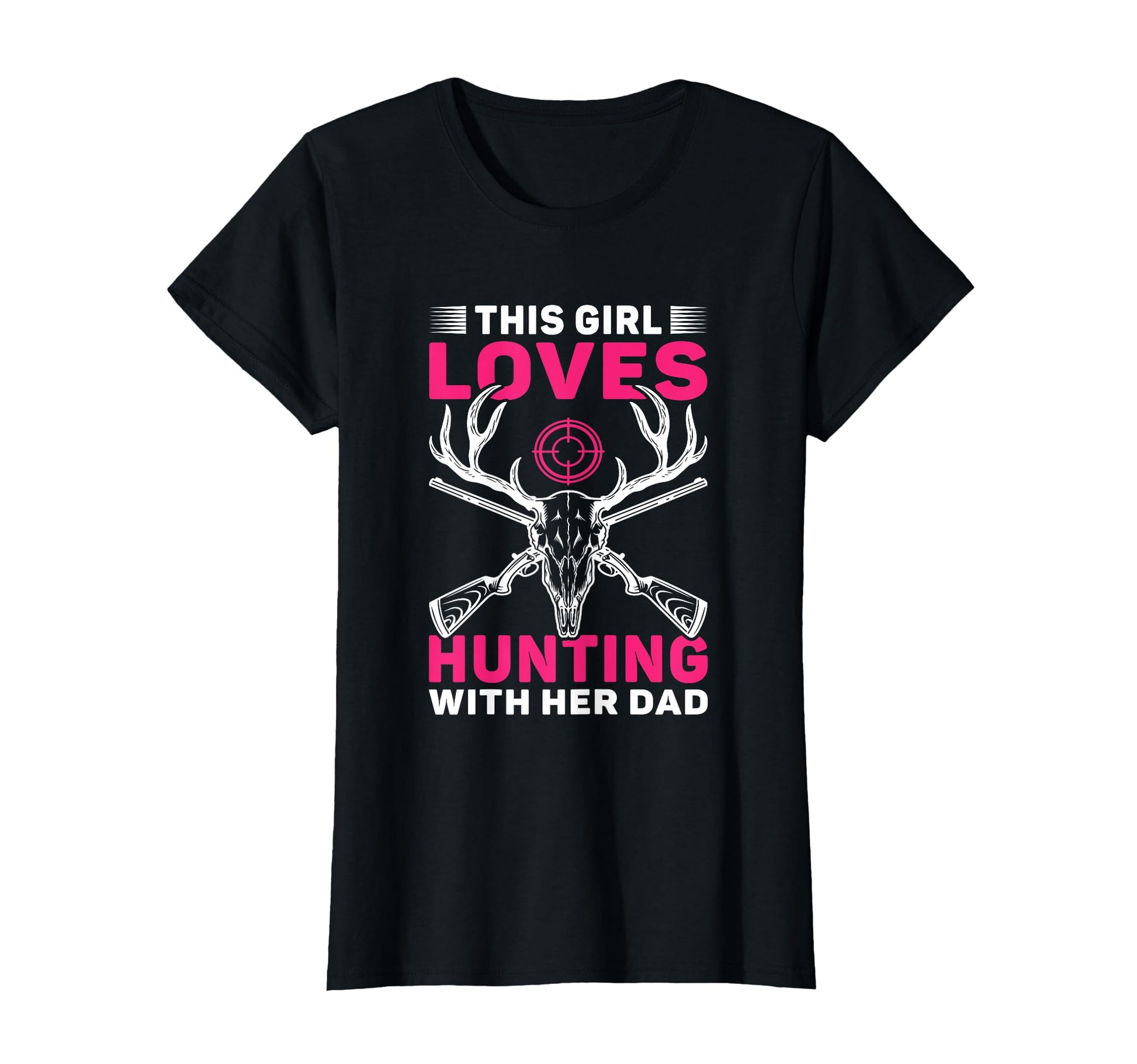 This Loves Hunting Her Dad Daughter T-Shirt - Custom Art Print Men Women - T-Shirt, Sweatshirt, Hoodie