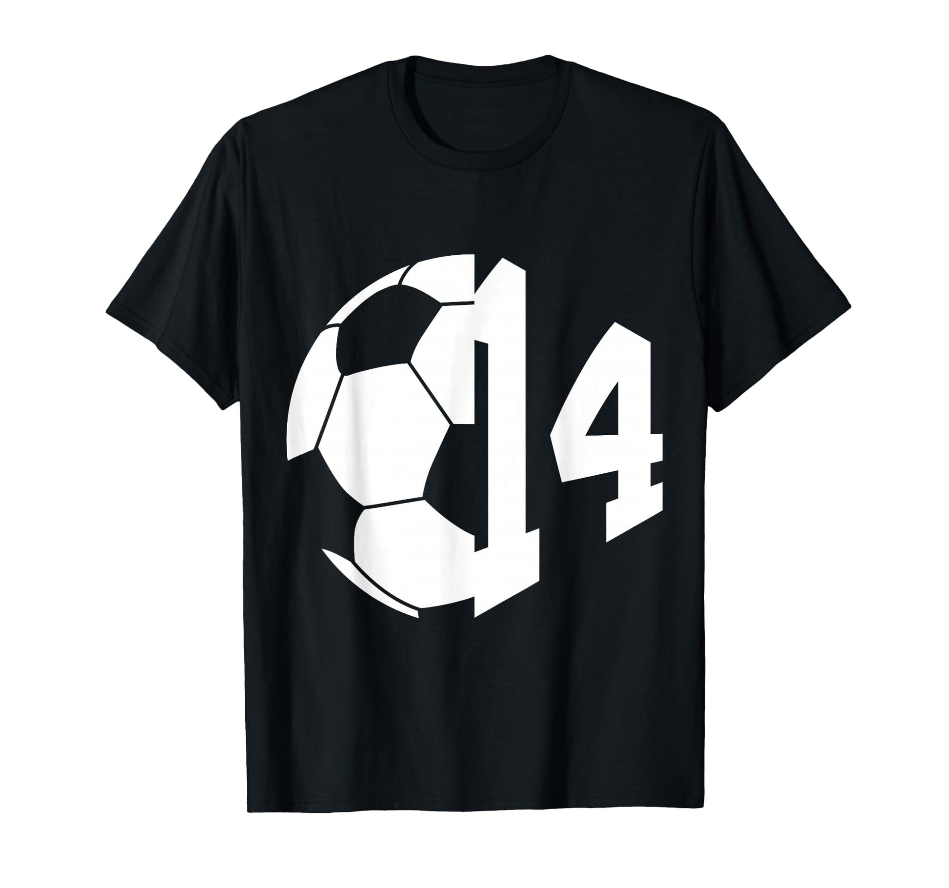 Number 14 Years Soccer 14Th Birthday T-Shirt - Minimalist Print for Adults - T-Shirt, Sweatshirt, Hoodie