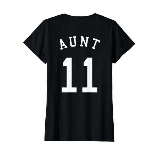 Aunt Team No 11 Basketball Hockey T-Shirt - Fun Novelty Design for Adults - T-Shirt, Sweatshirt, Hoodie