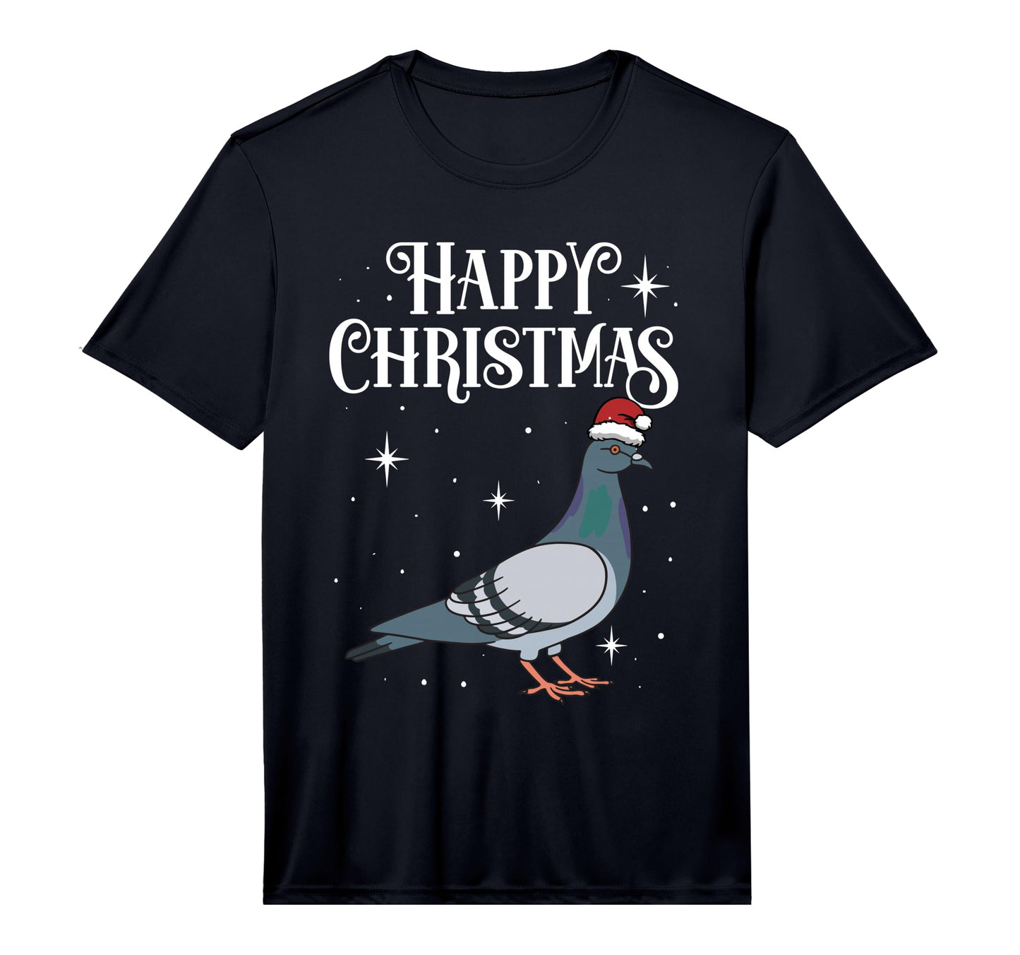 Happy Santa Hat Pigeon Breeders T-Shirt - Novelty Apparel Men Women - T-Shirt, Sweatshirt, Hoodie