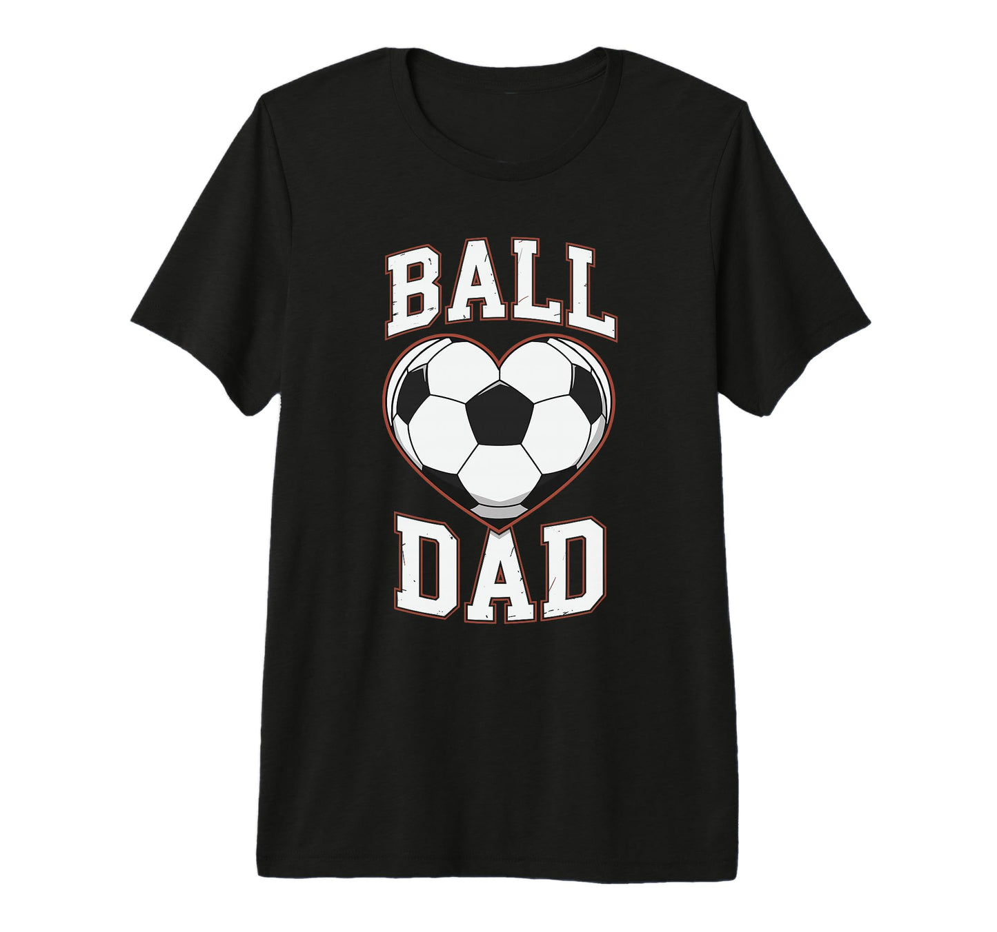 Mens Ball Dad Heart Soccer Father Player T-Shirt - Trendy Graphic Unisex - T-Shirt, Sweatshirt, Hoodie
