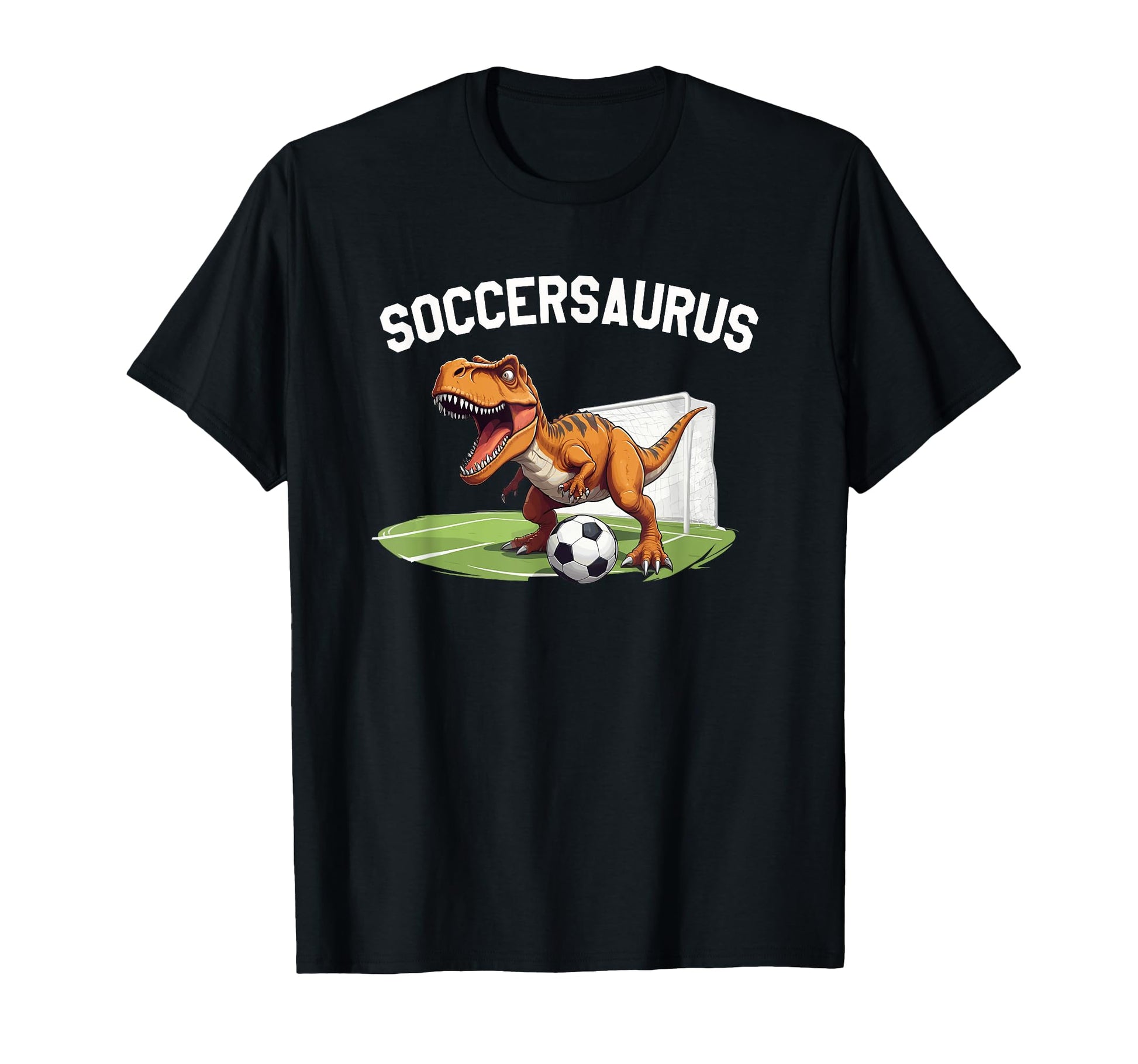 T Rex Playing Soccer Football Dinosaur T-Shirt - Unique Graphic Men Women - T-Shirt, Sweatshirt, Hoodie