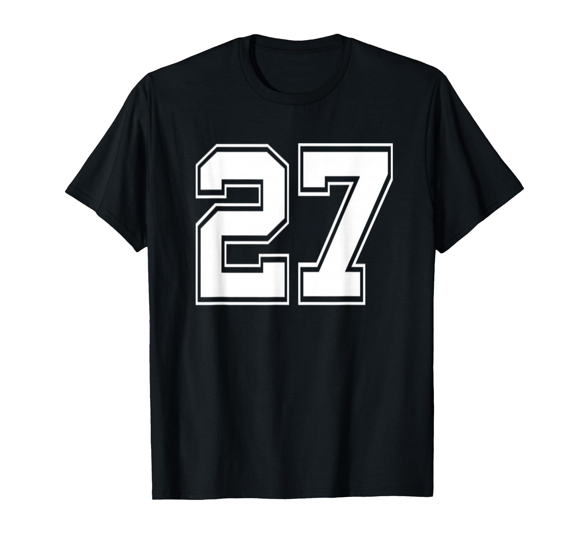 Number 27 Baseball Football Soccer T-Shirt - Custom Art Print for Adults - T-Shirt, Sweatshirt, Hoodie