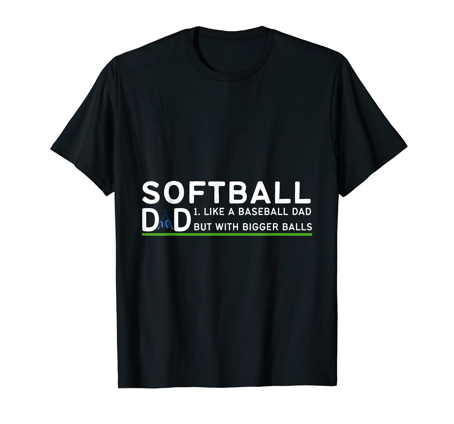 Mens Softball Dad Like Baseball Dad T-Shirt - Custom Art Print Men Women - T-Shirt, Sweatshirt, Hoodie