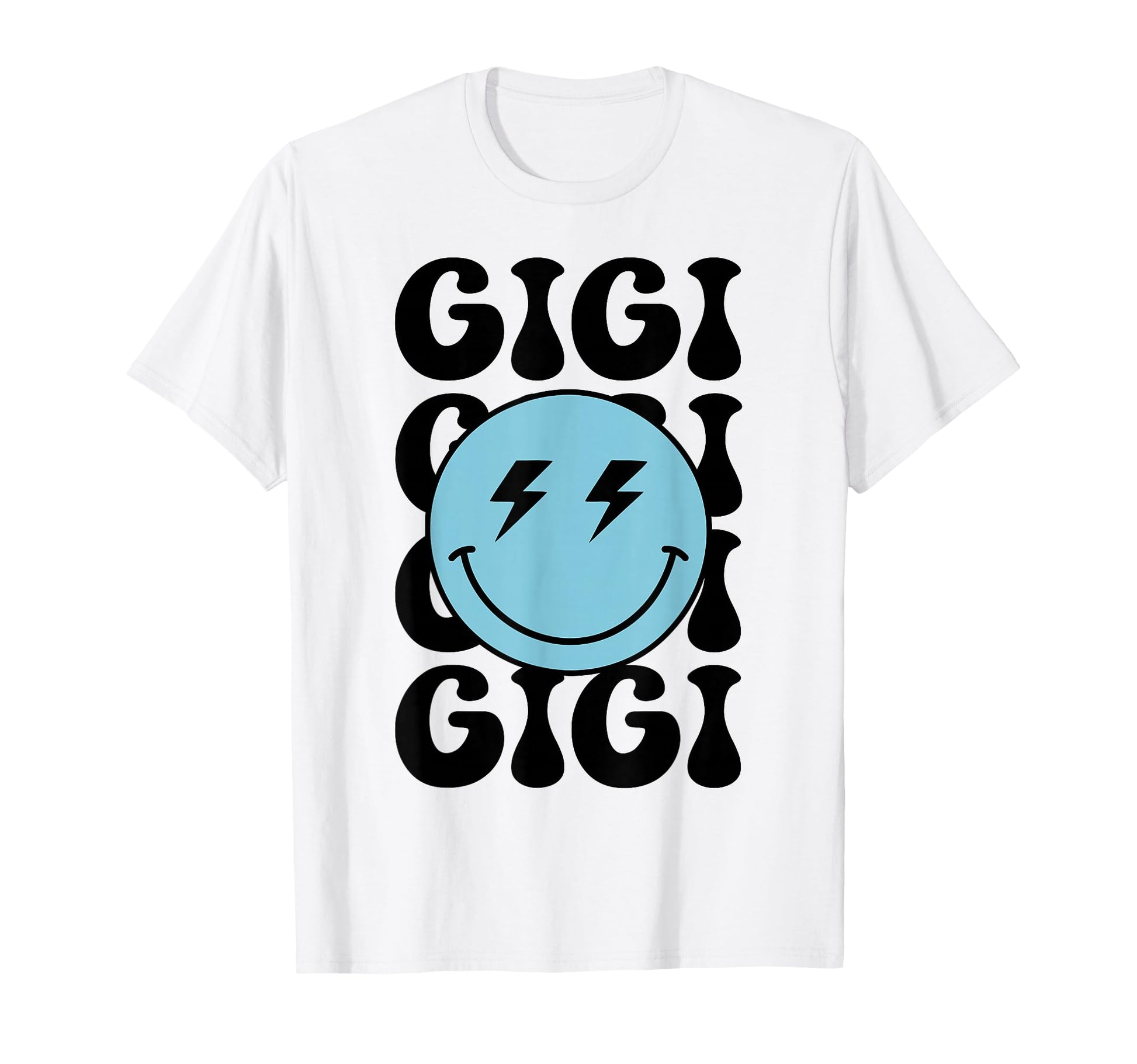 Gigi Happy Face 1St Birthday Groovy T-Shirt - Graphic Print for Adults - T-Shirt, Sweatshirt, Hoodie