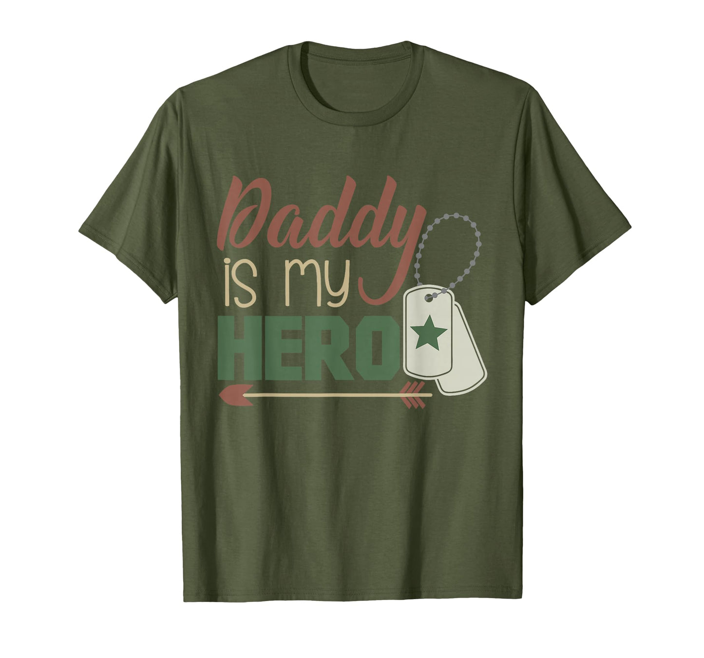Daddy Is My Hero Armed Services Military T-Shirt - Graphic Print for Adults - T-Shirt, Sweatshirt, Hoodie