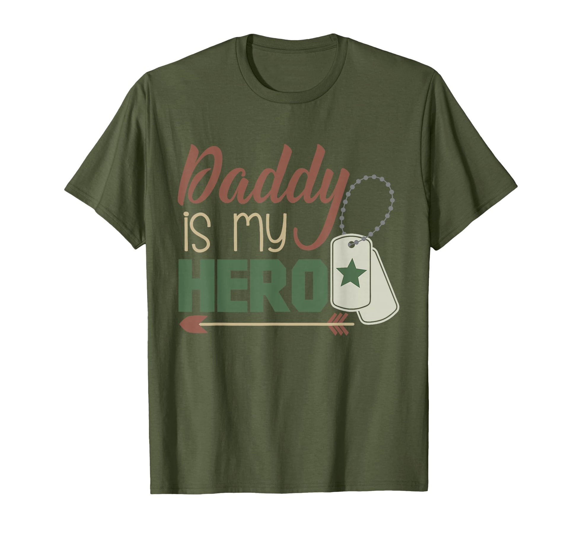 Daddy Is My Hero Armed Services Military T-Shirt - Graphic Print for Adults - T-Shirt, Sweatshirt, Hoodie