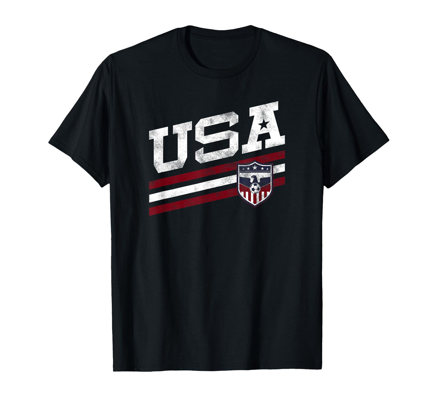 Trendy Usa Red White Stripes Soccer T-Shirt - Novelty Apparel for Adults - T-Shirt, Sweatshirt, Hoodie