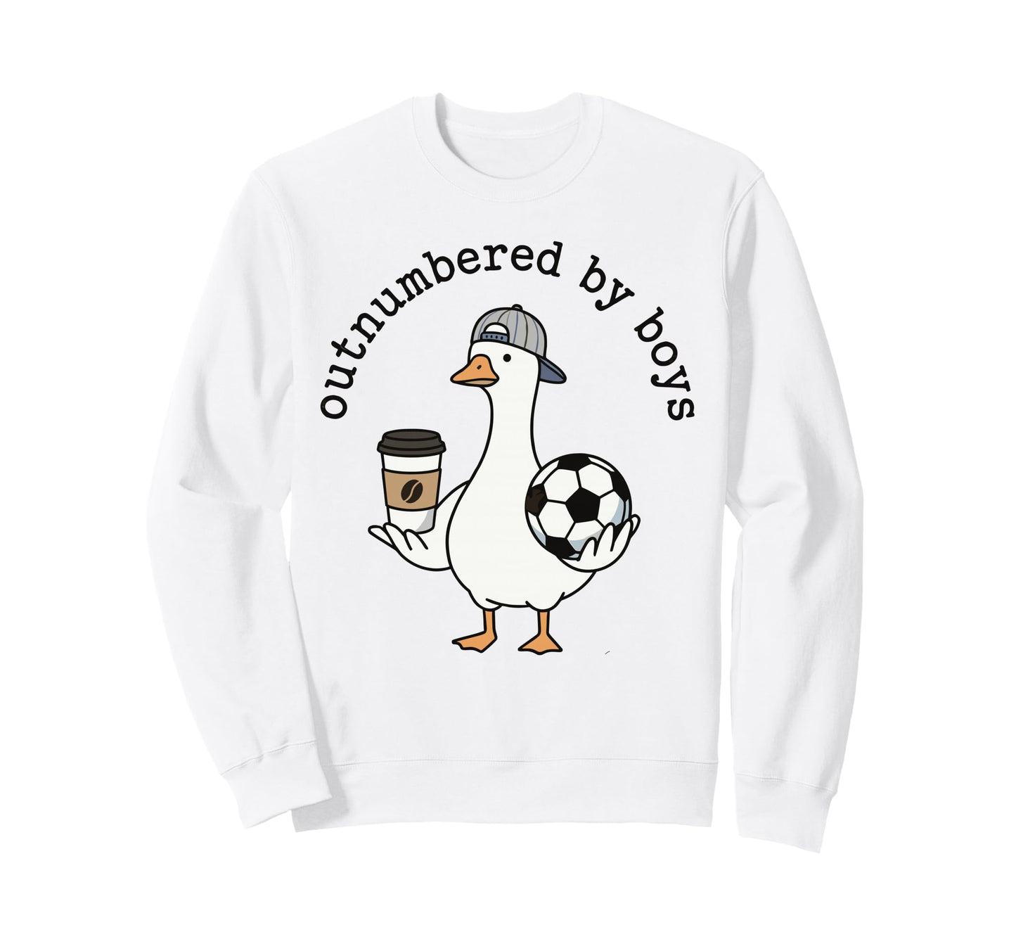 Mom Outnumbered Funny Soccer Sweatshirt - Fun Novelty Design Men Women - T-Shirt, Sweatshirt, Hoodie