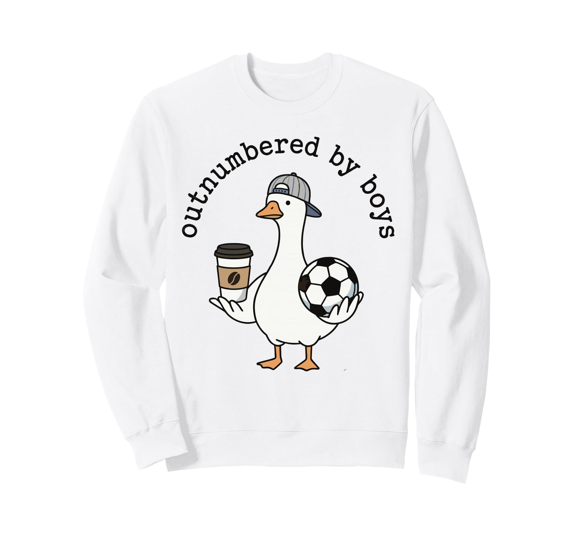 Mom Outnumbered Funny Soccer Sweatshirt - Fun Novelty Design Men Women - T-Shirt, Sweatshirt, Hoodie