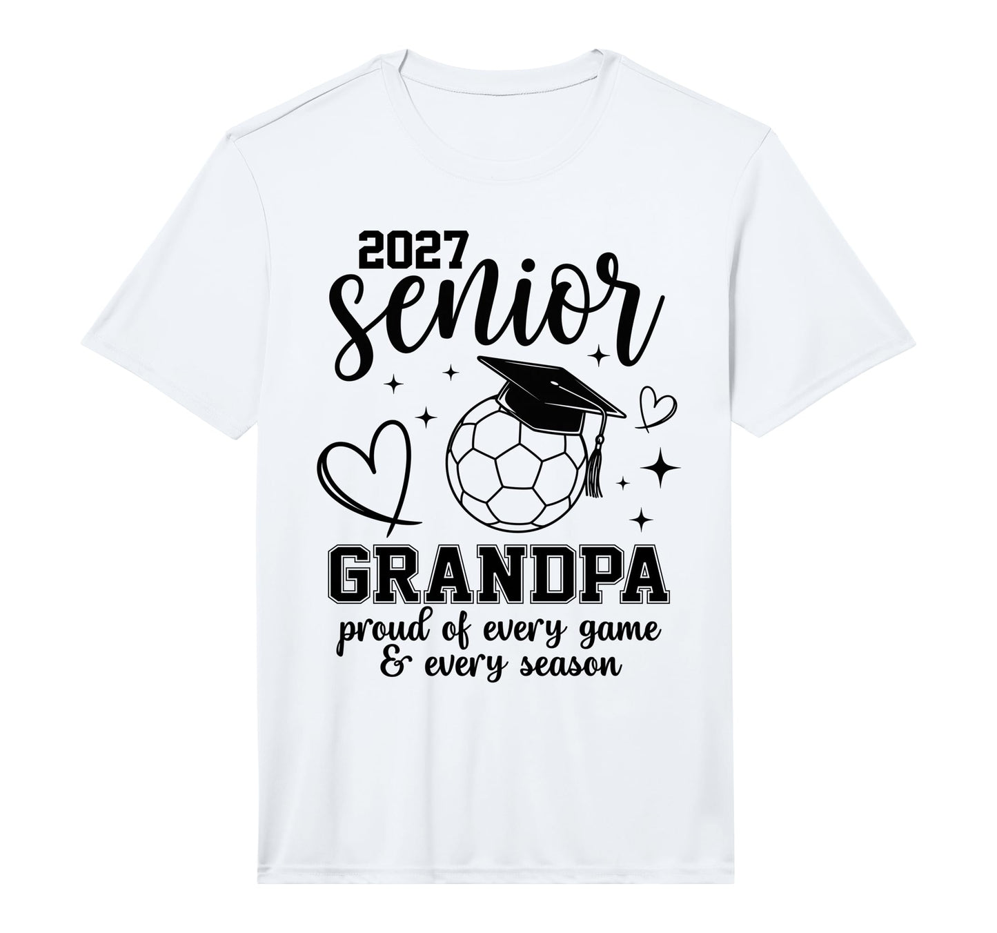 2027 Senior Soccer Grandpa Proud T-Shirt - Casual Everyday Wear Men Women - T-Shirt, Sweatshirt, Hoodie