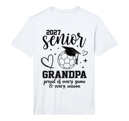 2027 Senior Soccer Grandpa Proud T-Shirt - Casual Everyday Wear Men Women - T-Shirt, Sweatshirt, Hoodie