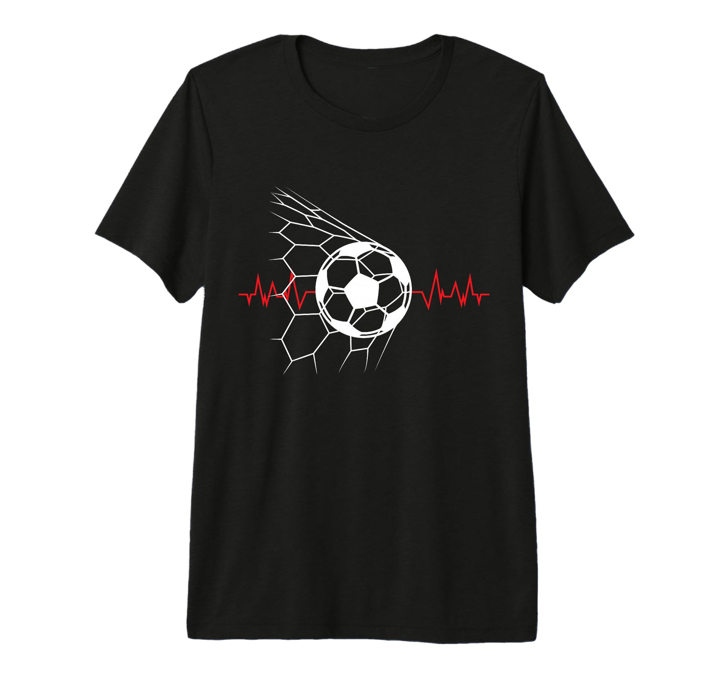Soccer Ball Heartbeat Players And T-Shirt - Casual Everyday Wear Men Women - T-Shirt, Sweatshirt, Hoodie