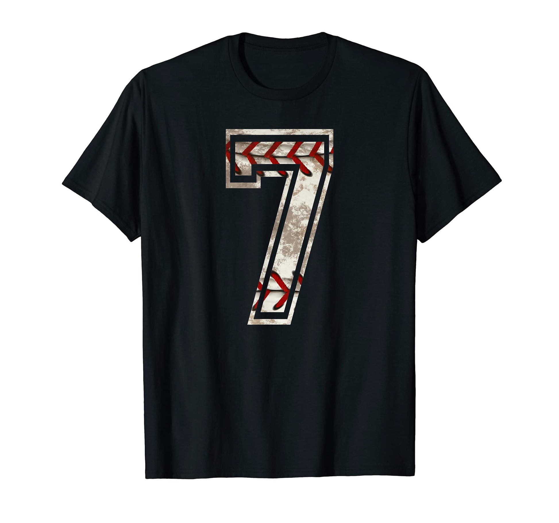 Baseball Jersey Number 7 Distressed T-Shirt - Aesthetic Graphic for Adults - T-Shirt, Sweatshirt, Hoodie