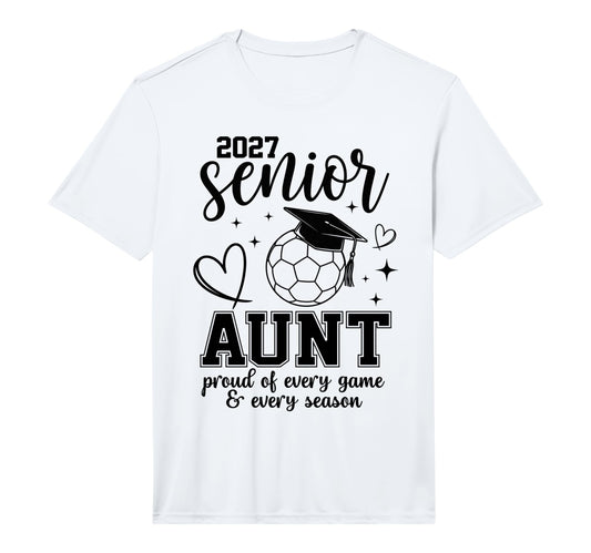 2027 Senior Soccer Aunt Proud Family T-Shirt - Streetwear Style for Adults - T-Shirt, Sweatshirt, Hoodie