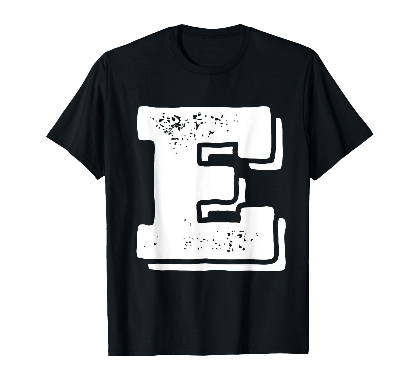 Letter E Capital Alphabet College Varsity T-Shirt - Unique Graphic Unisex - T-Shirt, Sweatshirt, Hoodie
