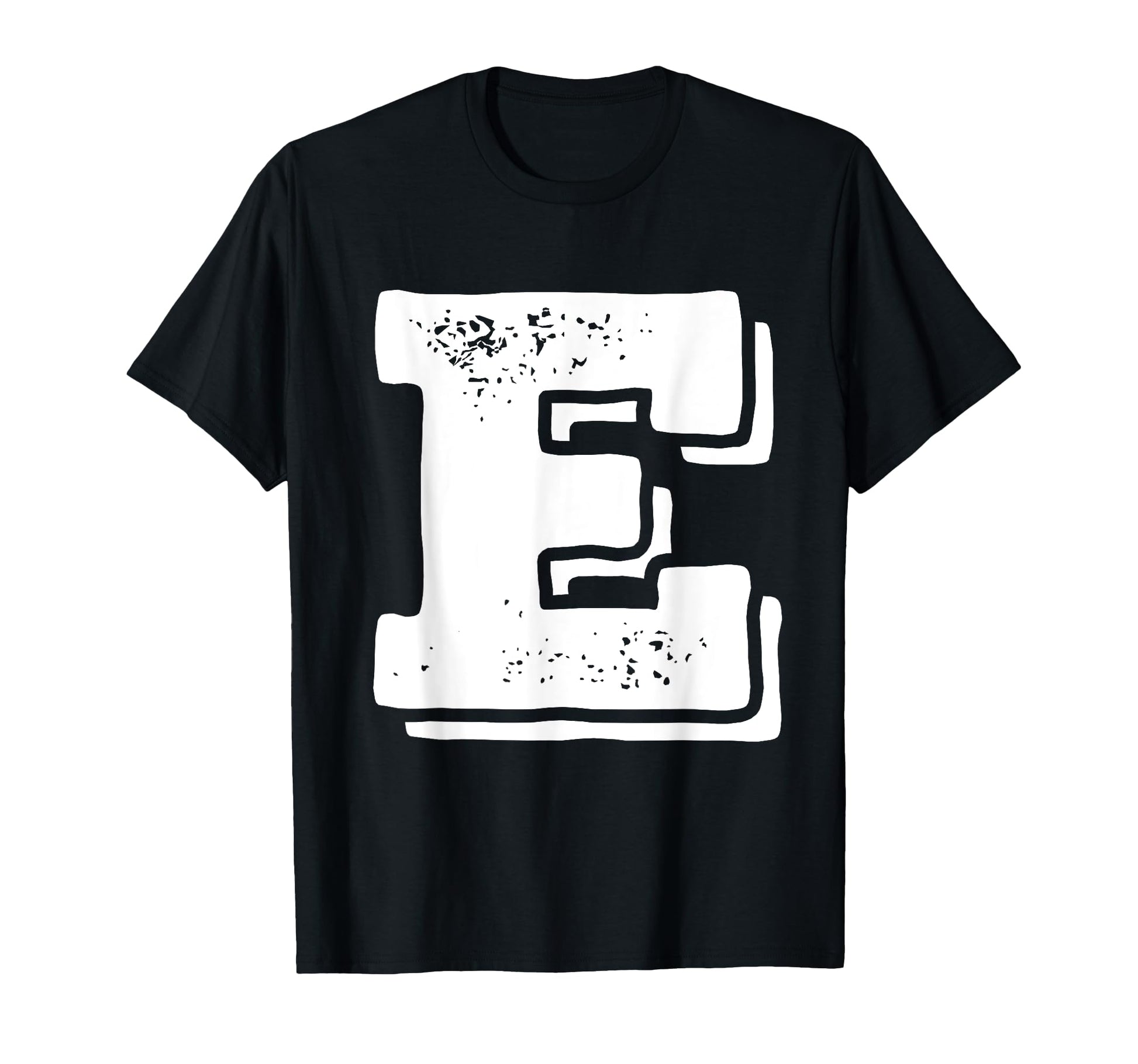 Letter E Capital Alphabet College Varsity T-Shirt - Unique Graphic Unisex - T-Shirt, Sweatshirt, Hoodie