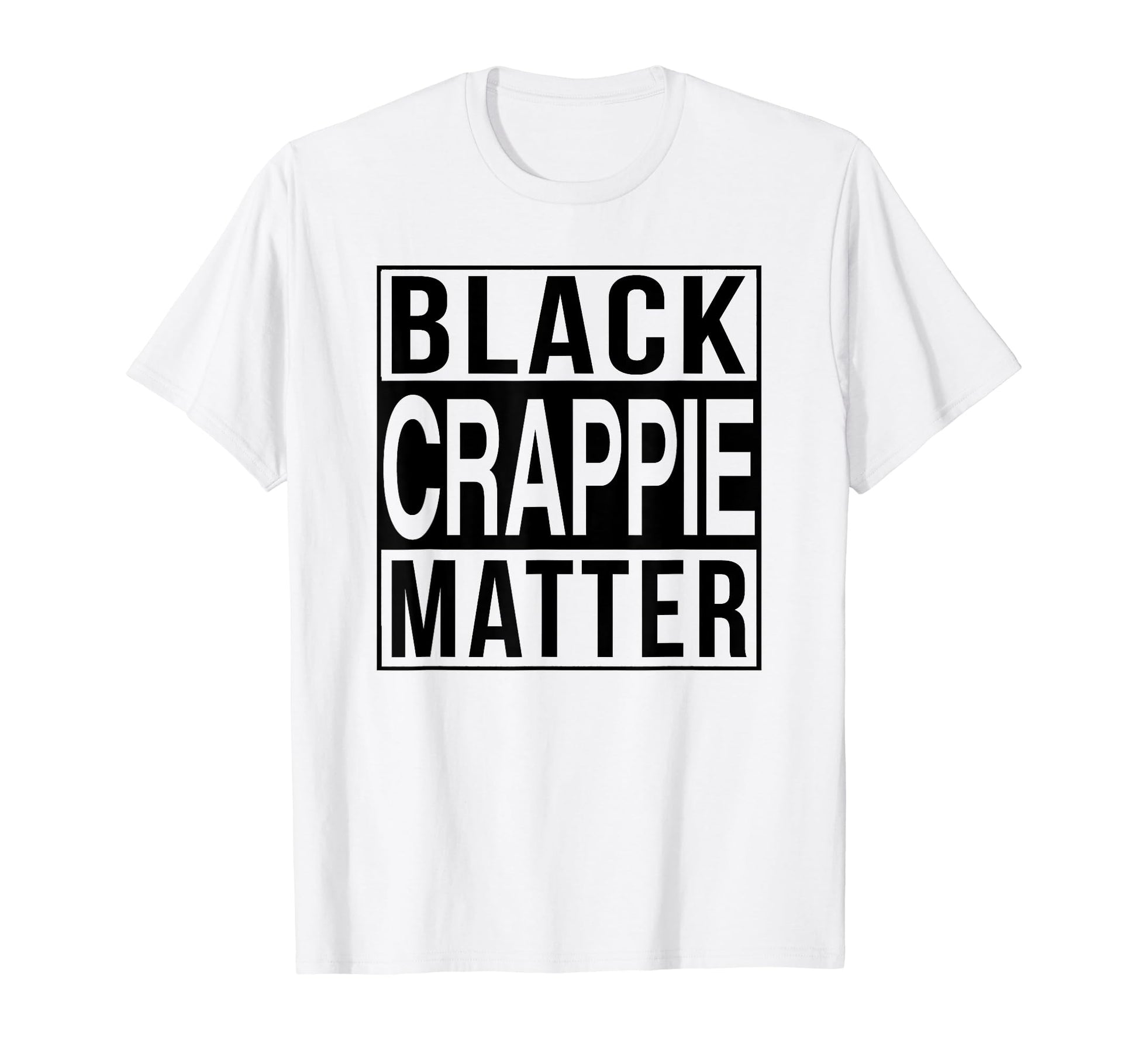 Black Crappie Matter Dad Grandpa T-Shirt - Custom Art Print Men Women - T-Shirt, Sweatshirt, Hoodie
