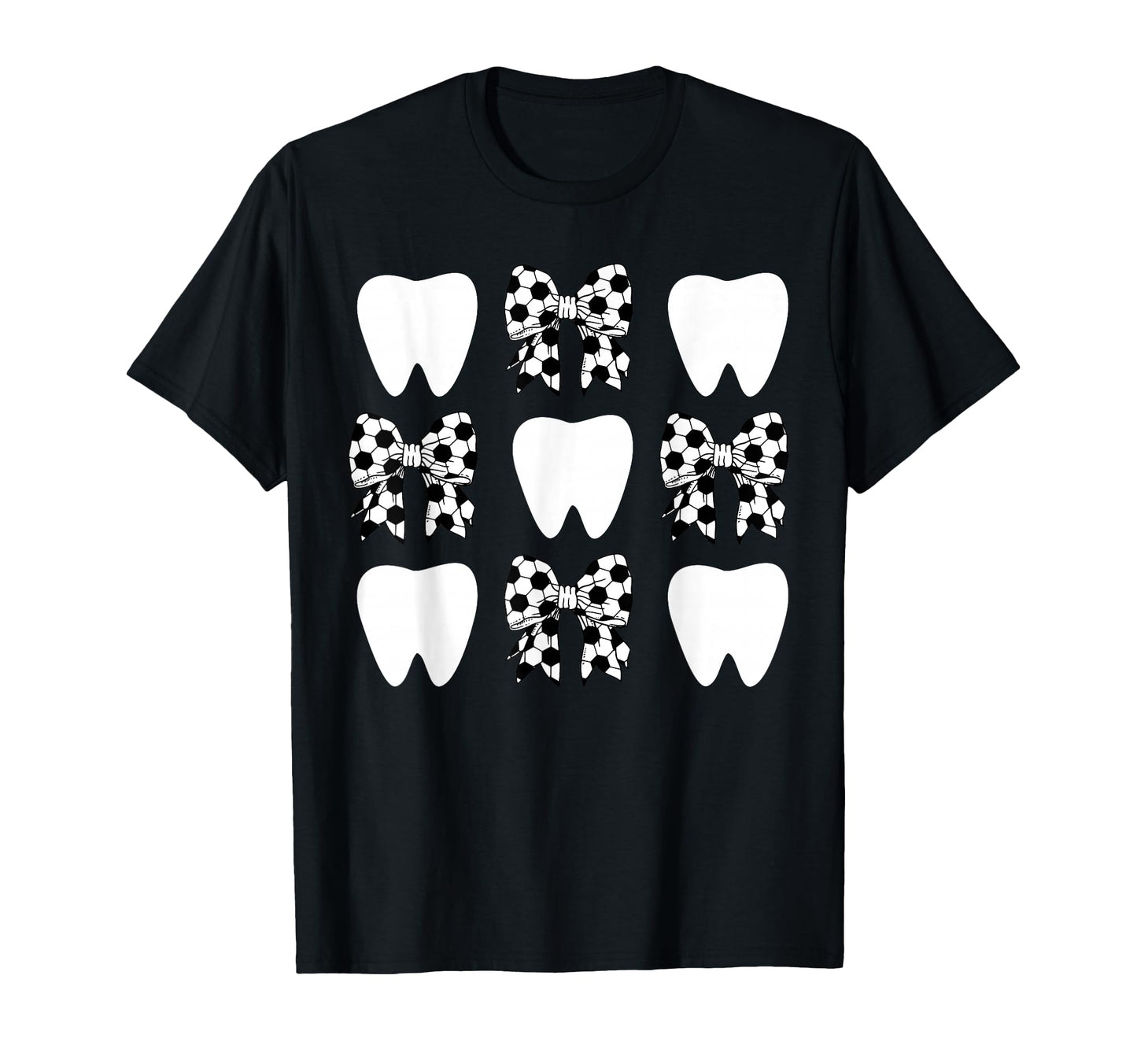 Checkered Coquette Bow Dentist T-Shirt - Fun Novelty Design for Adults - T-Shirt, Sweatshirt, Hoodie