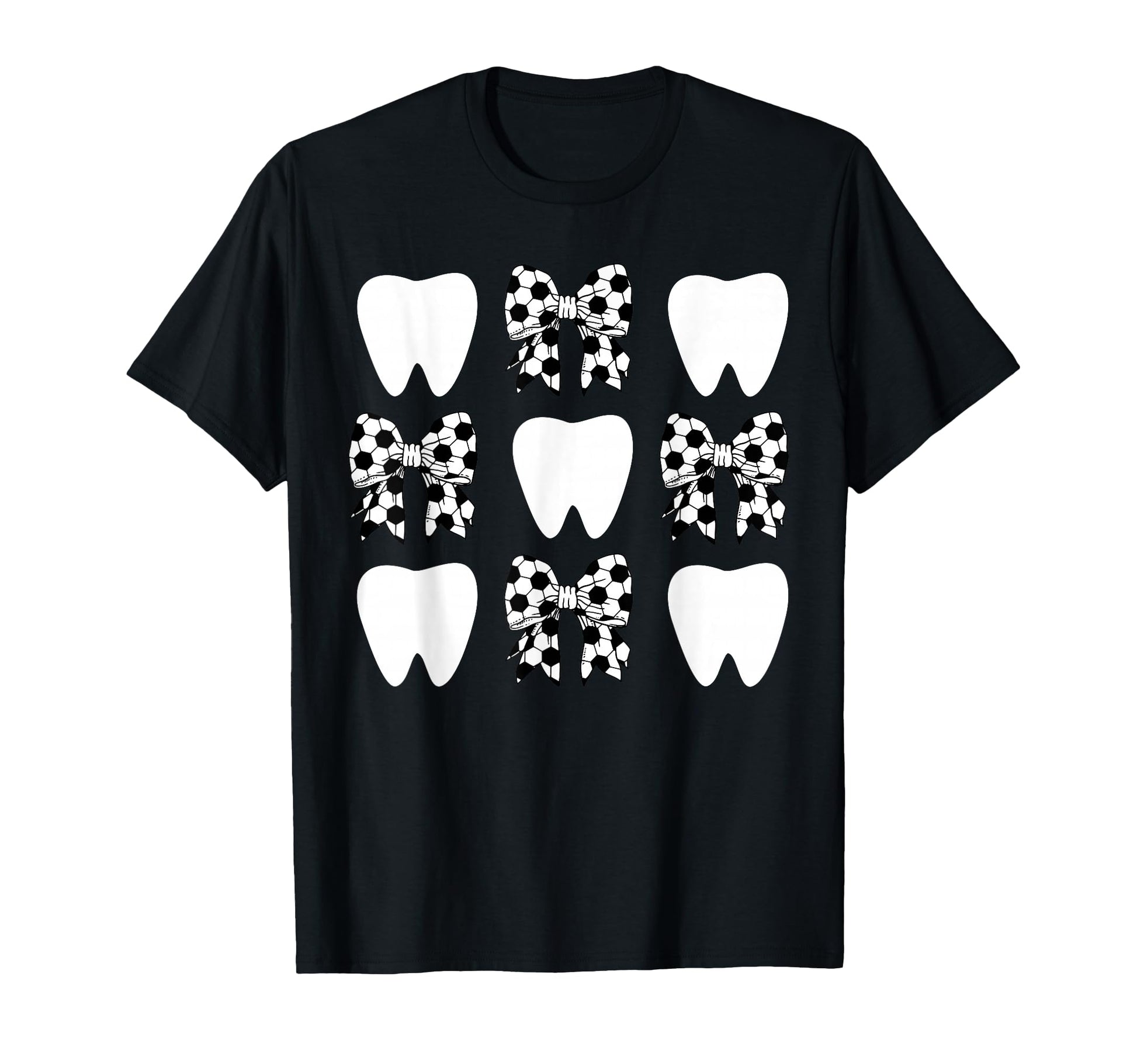 Checkered Coquette Bow Dentist T-Shirt - Fun Novelty Design for Adults - T-Shirt, Sweatshirt, Hoodie